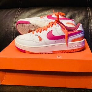 Nike Gamma Force Women's White, Pink,Purple, and Orange Super Cute Sneakers Twin